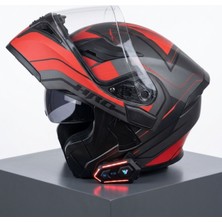 Çene Açılır Interkomulu Motosiklet Kaskı