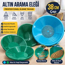 Gold Pan Altın Eleme Tavası 38 cm Büyük Boy Define Altın Arama Seti 2’li Elekli Set