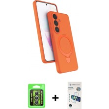Marsilyan™- Galaxy S26 Kılıf Iz Işık Koleksiyonu - Siyah 3D Antistatik Seramik Nano Ekran Koruyucu + Raze Metal Kamera Lens - Gs