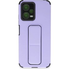 Senka Poco X5 5g Kılıf Mega Standlı Silikon - Lila
