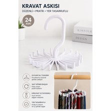 Safestore 2 Adet 20 Kancalı Döner Askılı Dolap Düzenleyici Kravat-Kemer-Aksesuar 360 Derece Dönen Askı