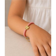 BijuStore Yonca - Pembe Kum Boncuk Çocuk Bileklik