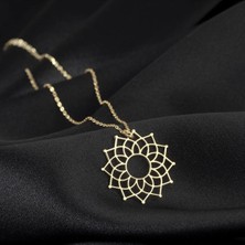 Özer Gümüş 925 Ayar Gümüş Zincirli Şık Çiçek Kolye [ Özel Kutulu, Hediyelik Takı ]
