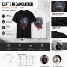 Tişört Kodu Kurt & Dreamcatcher Grafik Baskılı Straight Fit Erkek Tişört