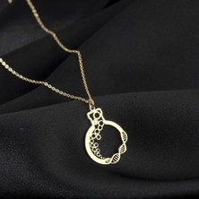 Özer Gümüş 925 Ayar Gümüş Zincirli Şık Dna Sarmalı Beher Kolye [ Özel Kutulu, Hediyelik Takı ]
