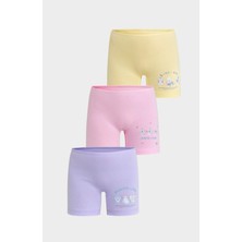 Berrak Kız Çocuk %95 Pamuk Baskılı Boxer 3’lü Set