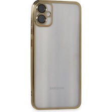 Mey İthalat Mey Ithalat®  Samsung Galaxy A05 Kılıf  Lensli Silikon - Gold