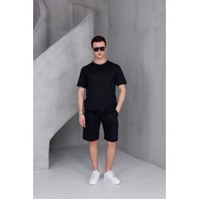 Dark Moda Erkek Basic Oversize T-Shirt,şort ,çorap Üçlü Takımı