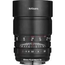 7ARTISANS 60MM F2.8 Macro 2x Canon [eos-R Mount] Mf Fullframe Lens Siyah