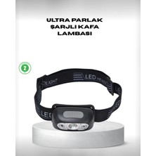 Sayarmarkt Gece Balıkçılığı Için Ultra Parlak Şarjlı Kafa Lambası | 4 Işık Modu + USB Şarj