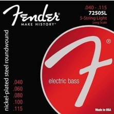 Fender Super 72505L Bass Strings Takım Tel 5 Telli Bas Gitar Teli 040-115