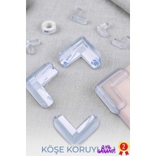 Sayarmarkt 4’lü Sehpa Masa Köşe Koruyucu Şeffaf Koruma Aparatı