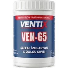 Ventix Ven-65 Şeffaf Su Izolasyonu 1 kg - Teras, Balkon ve Mutfak Için Görünmez Koruma