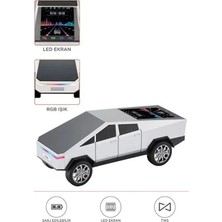 Uravas Store D68 Cyber Model Araba Tasarımlı Bluetooth Hoparlör 15W Güçlü Ses Rgb LED /tws/usb Beyaz