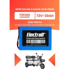 Electroll Zlin Troya Batarya (Yüksek Kapasite) Lifepo4 72V 30AH Elektrikli Motosiklet Bataryası
