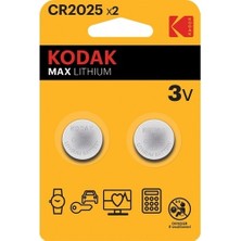 Kodak LİTYUM2CR2025 Para Pil 2li 7670 30X40X120