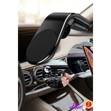 Sayarmarkt Mini Manyetikli Araç Telefon Tutucu Güçlü Mıknatıslı Pratik Kullanım Aparatı