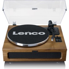 Lenco LS-410 Ahşap Bluetoothlu Pikap 4 Hoparlörlü Metal ve Plastik Malzeme ile Modern Tasarım