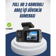 Sayarmarkt 1080P Üç Kameralı Araç Kamerası Wi-Fi Destekli Park Modu ve G-Sensörlü