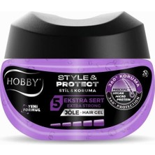 Hobby Saç Jölesi Ekstra Sert Tutuş 250 ml Vegan Mikro Proteinli Jel ile Stil ve Koruma