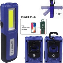 Eco Port Arm ESEN109 Şarjlı LED Fener Mıknatıslı Lamba Powerbank 420 Lumen