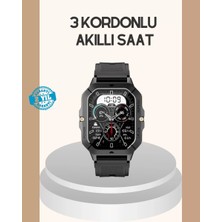 Nevamel® 3 Kordonlu Akıllı Saat Uzun Pil Süreli