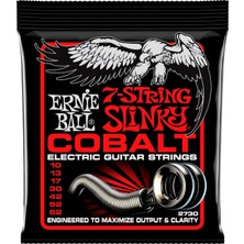 Ernie Ball Sıska Üst Ağır Alt Slinky Kobalt 7-String Elektro Gitar Telleri, Ölçü 10-62