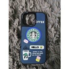 General iPhone 15 Pro Max Uyumlu Starbucks Coffee Desenli Premium Silikon Kılıf