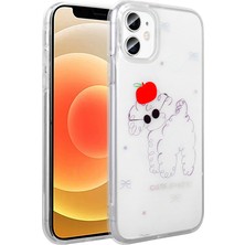 Ottonova iPhone 11 Kılıf Şeffaf Figürlü Zore Folk Sert Kapak - Sevimli Köpek
