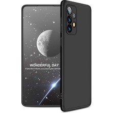 MarkEntegra Case 4u Samsung Galaxy A73 Uyumlu Kılıf 3 Parçalı Tam Koruma Sert Mika Ays Kapak Siyah