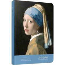 Gıpta Art Master Defter Çizgili Iplik Dikişli Sert Kapak 120 Yaprak Ajanda 17X24 cm - Inci Küpeli Kız Johannes Vermeer C.1665 - Girl With A Pearl Earring Mauritshuis Museum Den Haag