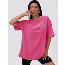 Nigrum Pardus Nıgrum Pardus Yeni Sezon Alfabe Harfler Baskılı %100 Pamuk Büyük Beden Kadın T-Shirt