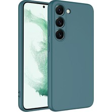MarkEntegra Case 4u Samsung Galaxy S23 Plus Kılıf Kamera Korumalı Içi Kadife Logosuz Mara Lansman Silinebilir Kılıf Koyu Yeşil