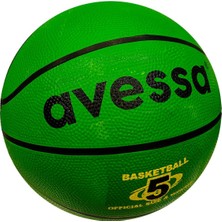Avessa Basketbol Topu No 5 Yeşil Kauçuk Malzemeden Üretilmiş Yüksek Performanslı Top