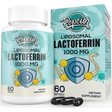 Pepeior Liposomal Bovine Lactoferrin 1000MG - Higher Absorption - For Iron Absorption  Immune Function, 60 Softgels.