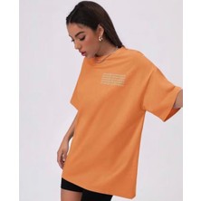 Nigrum Pardus Nıgrum Pardus Yeni Sezon Alfabe Harfler Baskılı %100 Pamuk Büyük Beden Kadın T-Shirt