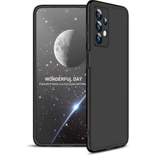 MarkEntegra Case 4u Samsung Galaxy A23 Uyumlu Kılıf 3 Parçalı Tam Koruma Sert Mika Ays Kapak Siyah