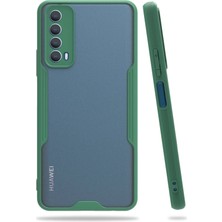 Mey İthalat Mey Ithalat®  Huawei P Smart 2021 Kılıf Platin Silikon - Yeşil