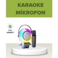 Sayarmarkt Astronot Tasarımlı Bluetooth Speaker ve Kablosuz Mikrofon Karaoke Seti