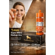 Creatividad Solutions 1 mm Süper Mikro Ince Hss Kobalt Mikro Matkap Ucu Seti (10'lu) 723194