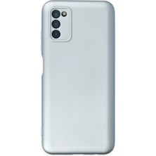 Mey İthalat Mey Ithalat®  Samsung Galaxy A03S Kılıf Nano Içi Kadife Silikon - Sky Blue