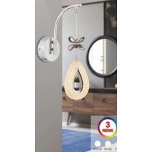 Damla Kristal Taşlı Şık LED Aplik (Elektrik Ile Çalışmaktadır)