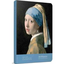 Gıpta Art Master Defter Kareli Iplik Dikişli Sert Kapak 120 Yaprak Ajanda 17X24 cm - Inci Küpeli Kız Johannes Vermeer C.1665 - Girl With A Pearl Earring Mauritshuis Museum Den Haag