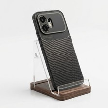 Wowacs Honor 600 Uyumlu Kılıf Karbon Tasarım Kamera Korumalı Silikon Telefon Kılıfı Kapak