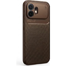 Wowacs Honor 600 Uyumlu Kılıf Karbon Tasarım Kamera Korumalı Silikon Telefon Kılıfı Kapak