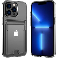 MarkEntegra Case 4u Apple iPhone 13 Pro Kılıf Kartvizitli Sert Pc Silikon Ensa Kapak Şeffaf