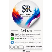 Şallı Reklam Kendinden Yapışkanlı Sticker Etiket