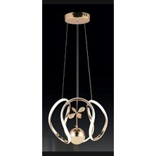 Ahtapot Rose Gold 3 Kollu Şeker Toplu 3 Renk Kristal LED Avize