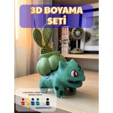 Alyora Bulbasaur Boyanabilir 3D Tasarım Saksı – Kendin Yap (Dıy) Seti
