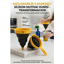 Creatividad Solutions Katlanabilir Silikon Huni - Mutfak ve Araç Için Yer Kaplamayan Pratik Akıllı Çözüm 723159